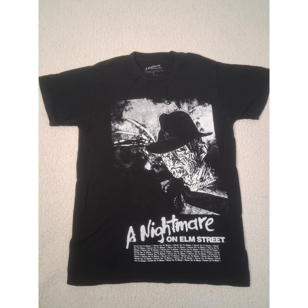 Nightmare on Elm Street Freddy Krueger Black Graphic T-Shirt Mens Small